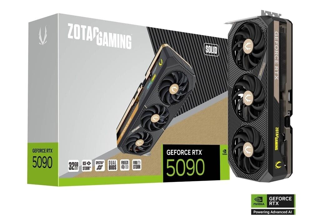 Grafikkarte | ZOTAC GeForce RTX 5090 Gaming SOLID | 32GB GDDR7