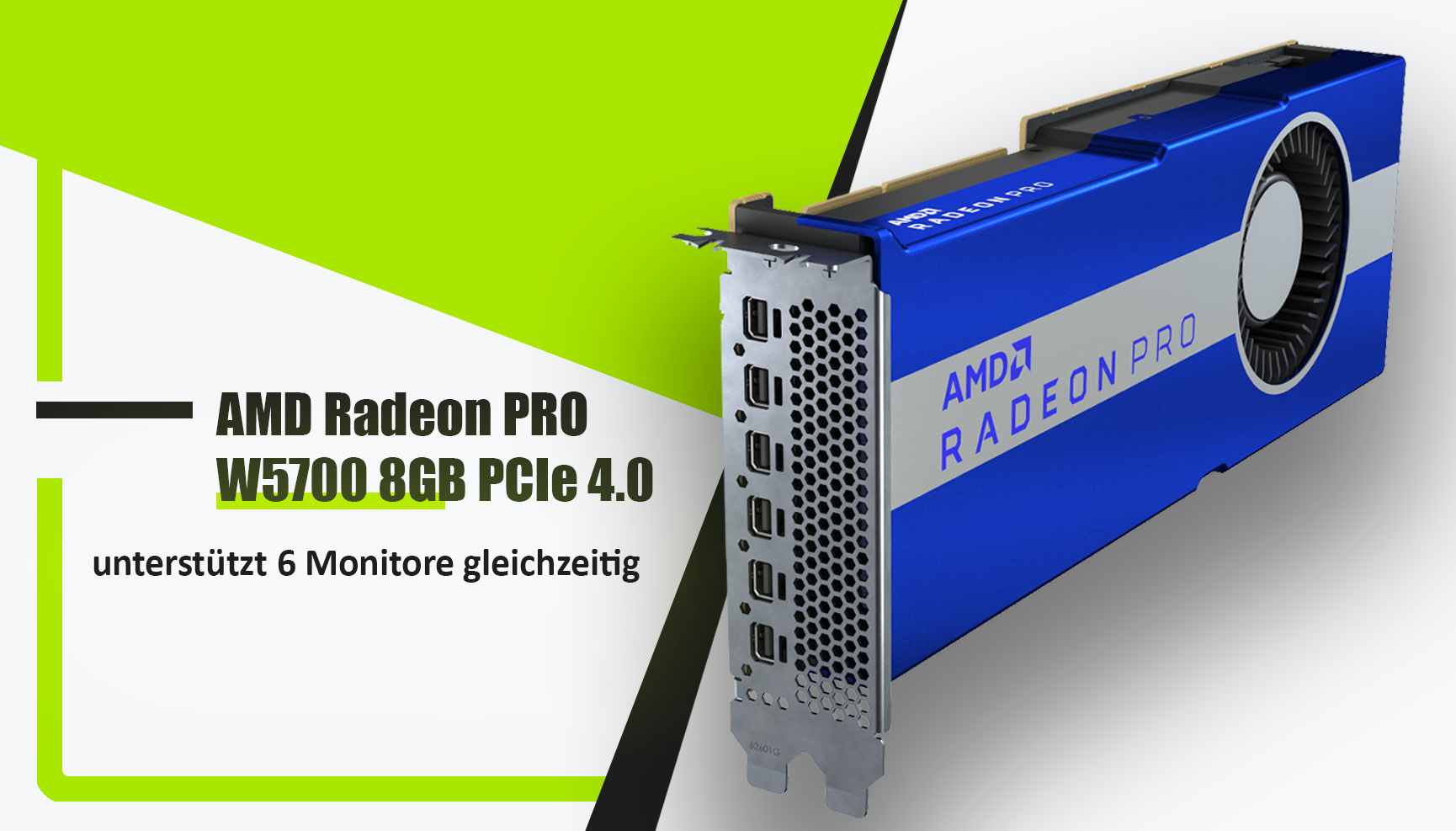 AMD Radeon PRO W5700 8GB PCIe 4.0-Banner-green-design
